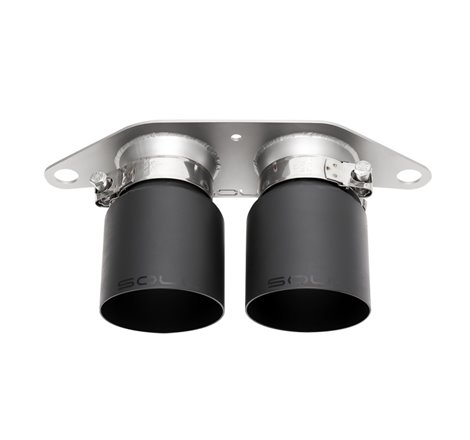 SOUL 14-19 Porsche 991.1 GT3 / GT3 RS Bolt-On Exhaust Tips - 4in Straight Cut Satin Black Tips
