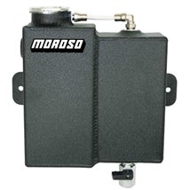 Moroso Universal Dual Coolant Expansion/Recovery Catch Tank - Black Powder Coat