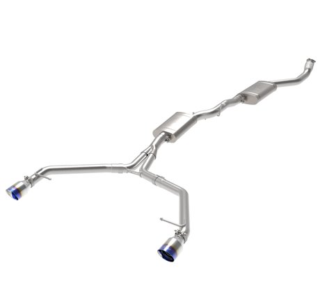 afe MACH Force-Xp 13-16 Audi Allroad L4 SS Cat-Back Exhaust w/ Blue Flame Tips
