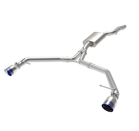afe MACH Force-Xp 13-16 Audi Allroad L4 SS Axle-Back Exhaust w/ Blue Flame Tips