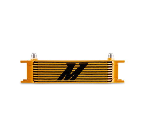 Mishimoto Universal -8AN 10 Row Oil Cooler - Gold