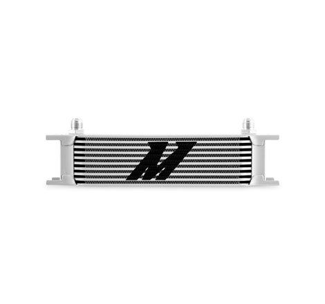 Mishimoto Universal -8AN 10 Row Oil Cooler - Silver