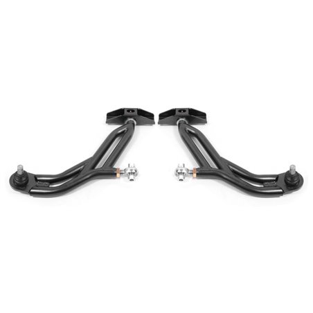 BMR 10-14 Ford Mustang Adj. Lower A-Arms w/ Delrin/Rod End / 18mm Tall Ball Joint - Black Hammertone