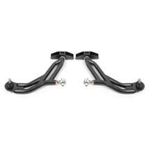 BMR 10-14 Ford Mustang Adj. Lower A-Arms w/ Delrin/Rod End / 18mm Tall Ball Joint - Black Hammertone