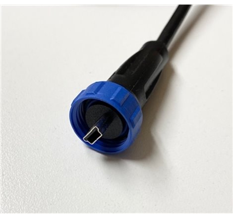 Rywire Water Resistant Threaded Mini USB Comms Cable for PDM12 & PDM30 Units