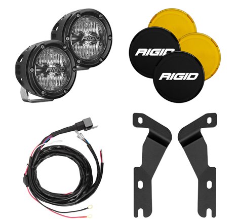 Rigid Industries 16-20 Toyota Tacoma A-Pillar Light Kit (Incl. 4In 360-Series Drive)