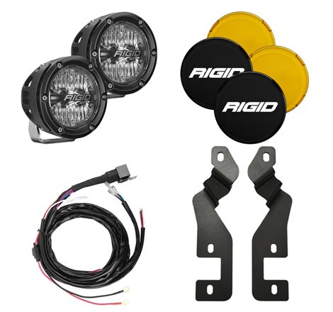 Rigid Industries 2021 Ford Bronco A-Pillar Light Mount Kit (Incl. 4In 360-Series Drive)