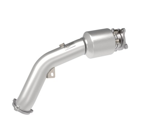 aFe 09-16 Audi A4/A5 (B8) L4-2.0L (t) Twisted Steel 3in. Downpipe - 304 Stainless w/ Cat