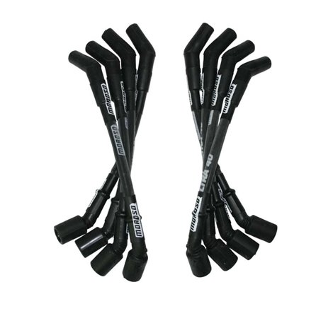 Moroso GM LS Ultra 40 Custom Fit Sleeved Ignition Wire Set 12in 135 Deg Boots - Black