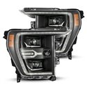 AlphaRex 21-22 Ford F150 Luxx-Series Projector Headlights Black w/Activ Light/Seq Signal