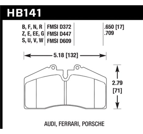 Hawk Porsche 911/928/944/968 Front Brake Pads