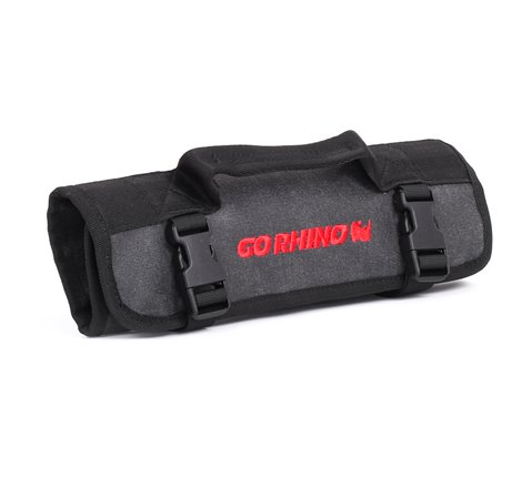 Go Rhino XVenture Gear Tool Wrench Roll - Small (3.5x3.5in. Closed) 12oz Waxed Canvas - Black