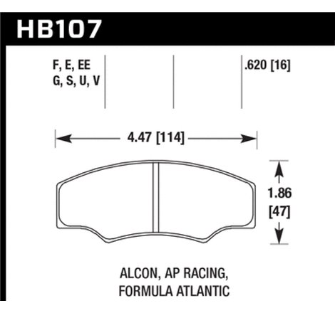 Hawk Alcon/AP Racing Motorsport Caliper ER-1 Brake Pad Set
