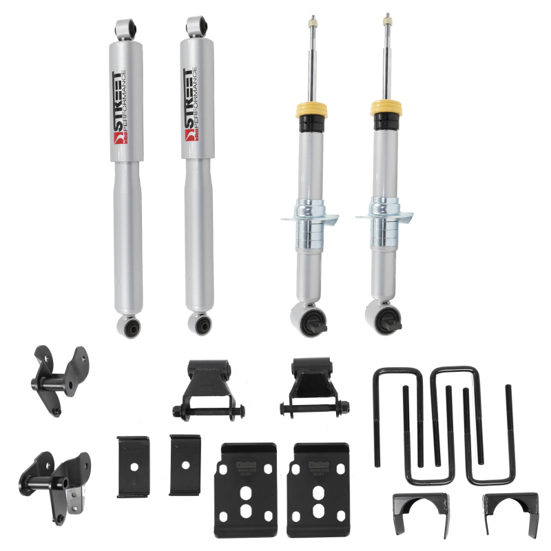 Belltech 2021+ Ford F-150 2WD 1-3.5in Front 4.5in Rear Complete Lower Kit with SP Shocks