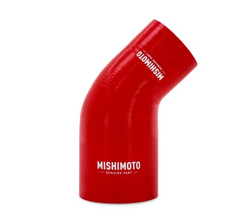 Mishimoto Silicone Reducer Coupler 45 Degree 2.25in to 3in - Red