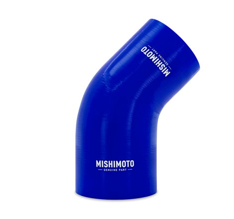 Mishimoto Silicone Reducer Coupler 45 Degree 3.5in to 4in - Blue