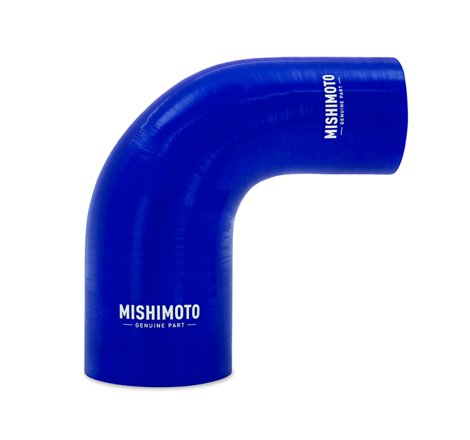 Mishimoto Silicone Reducer Coupler 90 Degree 2.5in to 4in - Blue