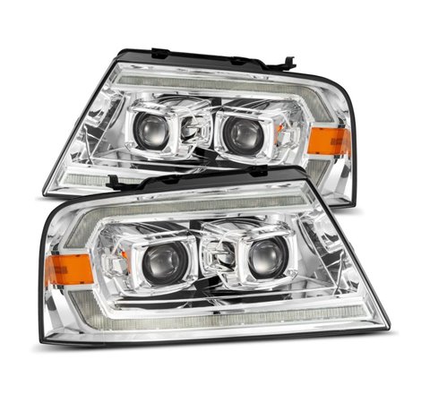 AlphaRex 04-08 Ford F150 PRO-Series Projector Headlights Black w/ Sequential Signal and DRL