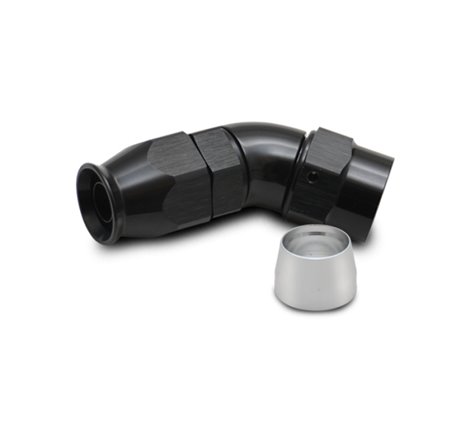 Vibrant 1 Piece PFTE Hose End -16 AN 45 Degree