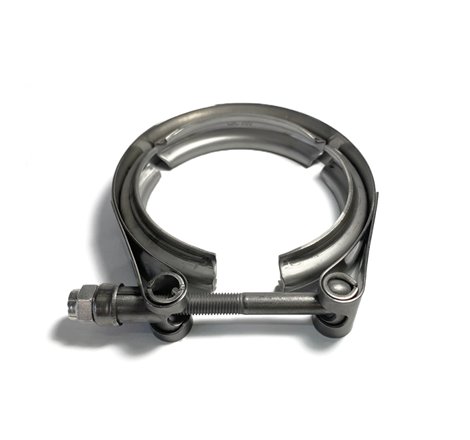 Ticon Industries 5in Stainless Steel V-Band Clamp for GT47-55 Divided Housing