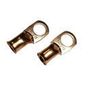 Moroso Solder End For 1 GA Wire 1/2 Dia Stud Battery Cable Terminal Kit (2 Pack)