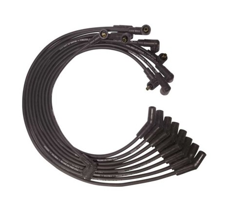 Moroso BB Ford 351C/390/429/460 135 Deg Boots Non-HEI Unsleeved Ultra Spark Plug Wire Set - Black