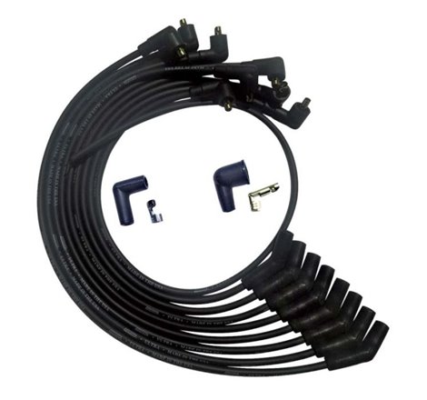 Moroso SB Ford 260289302 135 Deg Plug End Non-HEI Unsleeved Ultra Spark Plug Wire Set - Black