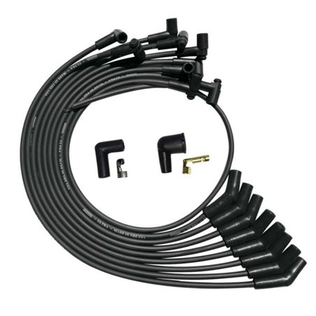 Moroso SB Ford 260289302 135 Deg Plug Boots HEI Unsleeved Ultra Spark Plug Wire Set - Black