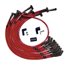 Moroso SB Ford 260/289/302 135 Deg Plug Boots HEI Sleeved Ultra Spark Plug Wire Set - Red