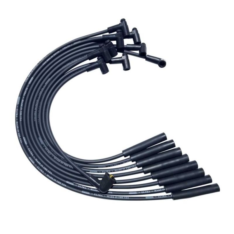 Moroso SB Chrysler Mopar 273/318/340/360 Str Plug HEI Ultra Spark Plug Wire Set - Black