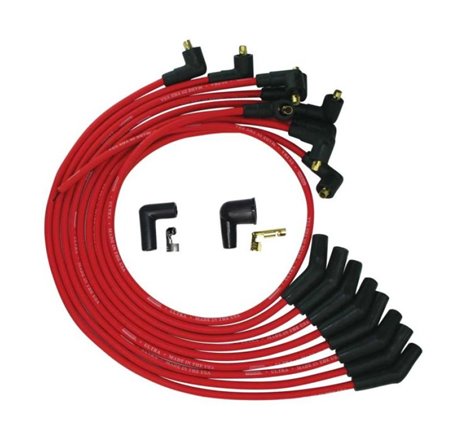 Moroso Ford 260/289/302 135 Deg Spark Plug Boot Non-HEI Ultra Spark Plug Wire Set - Red