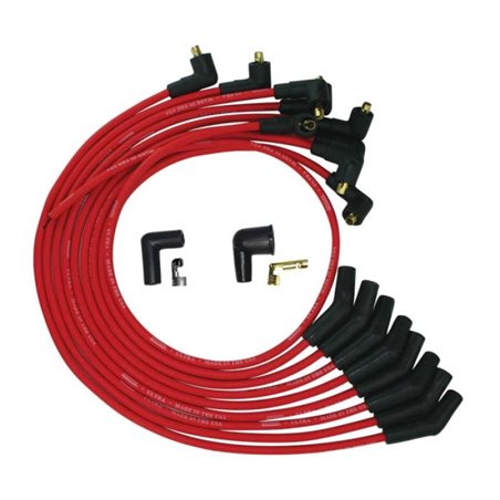 Moroso Ford 260/289/302 135 Deg Spark Plug Boot Non-HEI Ultra Spark Plug Wire Set - Red