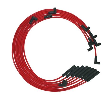 Moroso BB Chrysler Mopar 361/383/400/440 Str Plug HEI Ultra Spark Plug Wire Set - Red