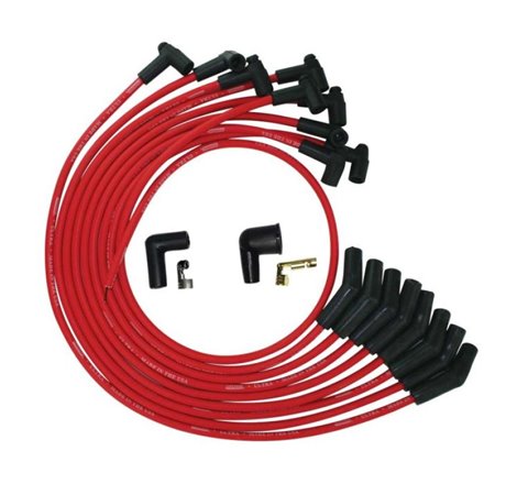 Moroso SB Ford 260/289/302 135 Deg Plug Boots HEI Ultra Spark Plug Wire Set - Red