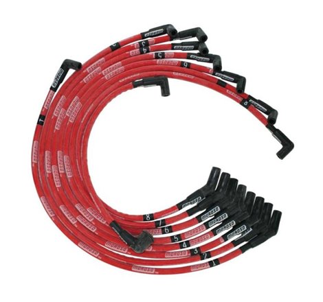 Moroso Ford 351C/390/429/460 Sleeved HEI 135 Ends Ultra Spark Plug Wire Set - Red