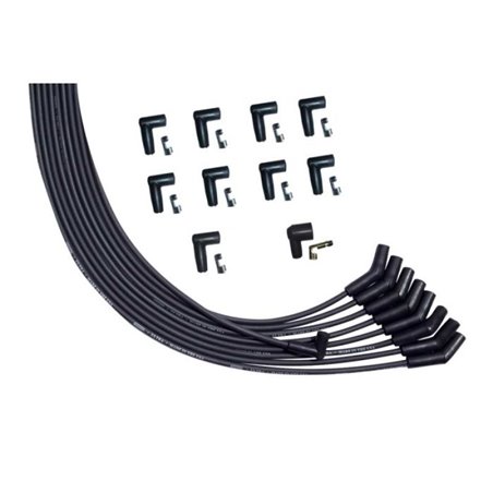 Moroso Universal V8 135 Deg Plug Unsleeved HEI Ultra Spark Plug Wire Set - Black