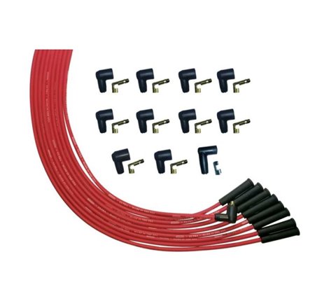 Moroso V8 Universalersal Str Plug Ends Non- HEI Ultra Spark Plug Wire Set - Red