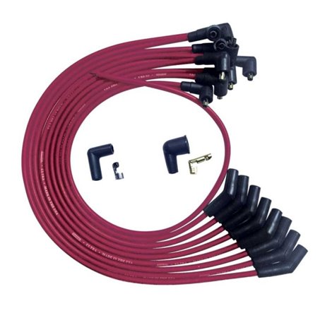 Moroso SB Ford 351W 135 Deg Plug Boots Non-HEI Ultra Spark Plug Wire Set - Red
