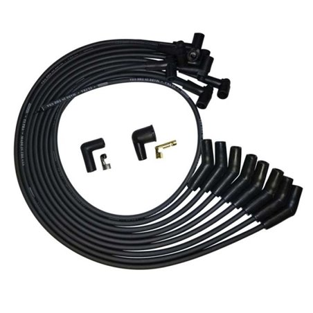 Moroso SB Ford 351W 135 Plug HEI Unsleeved Ultra Spark Plug Wire Set - Black