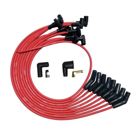 Moroso SBC Over Valve Cover 135 Plug HEI Ultra Spark Plug Wire Set - Red