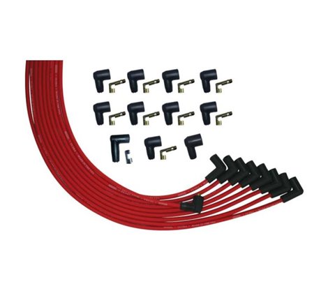 Moroso V8 Universal 90 Deg Plug Non-HEI Ultra Spark Plug Wire Set - Red