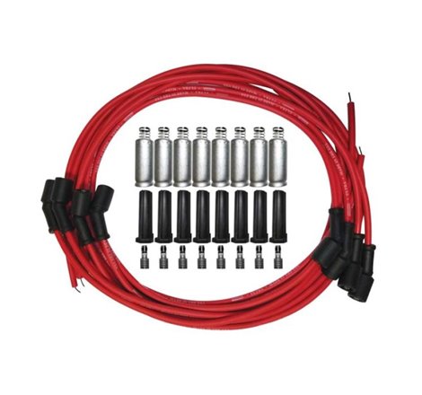 Moroso GM LS 135 Deg Plug Boots Ultra Spark Plug Wire Set - Red