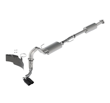Ford Racing 21-22 F-150 2.7L/3.5L/5.0L Side Exit Touring Exhaust - Black Tips