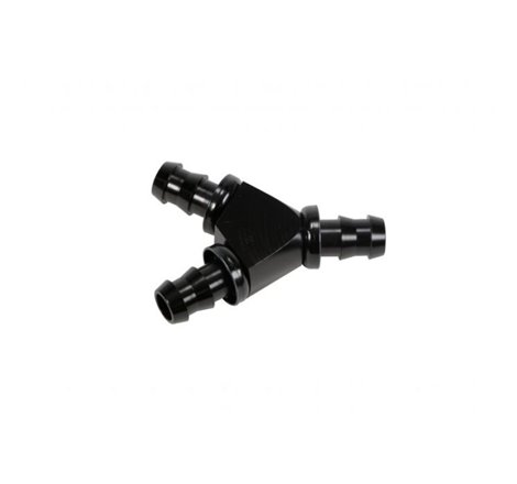 Fleece Performance 1/2in Black Anodized Aluminum Y Barbed Fitting (For -8 Pushlock Hose)