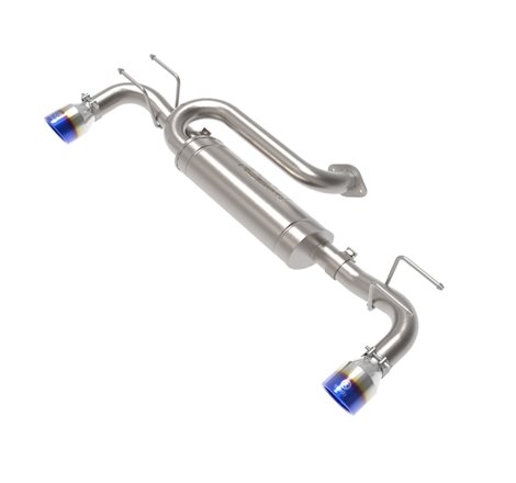 aFe 19-22 Mazda 3 L4 2.5L Takeda 3in to 2-1/2in 304 SS Axle-Back Exhaust w/ Blue Flame Tip
