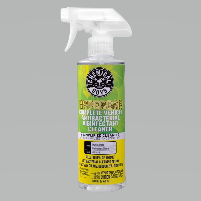 Chemical Guys Hyperban Complete Vehicle Antibacterial Disinfectant Cleaner - 16oz