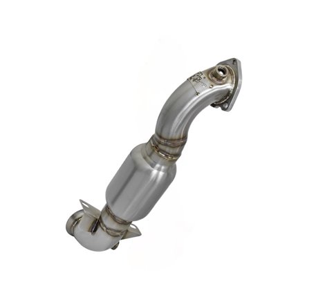 aFe 09-13 MINI Cooper S (R56) L4 1.6L (t) Twisted Steel Down Pipe 2-1/2in 304 Stainless Steel w/ Cat