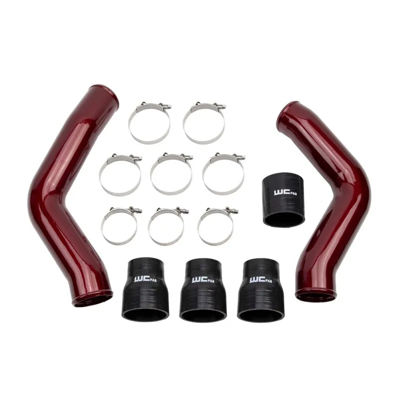 Wehrli 13-18 Ram 6.7L Cummins 3.5in Intercooler Pipes Kit - WCFab Red Wehrli 13-18 Ram 6.7L Cummins 3.5in Intercooler Pipes Kit - WCFab Red