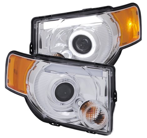 ANZO 2008-2012 Ford Escape Projector Headlights w/ Halo Chrome