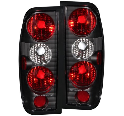 ANZO 1998-2004 Nissan Frontier Taillights Black